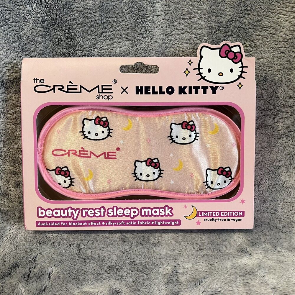 Hello Kitty Beauty Rest Satin Sleep Mask The Creme Shop X Limited Edition NEW